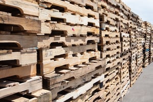 pallets neatly stacked